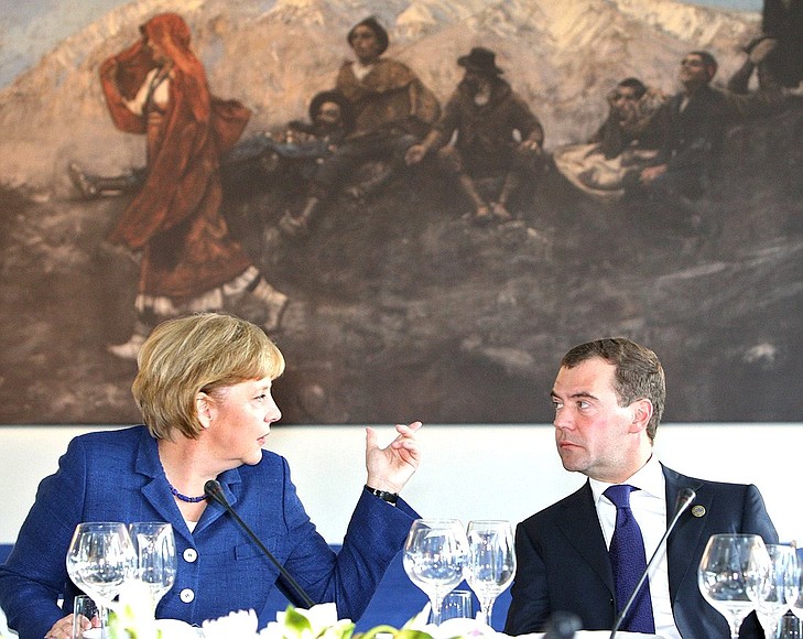 С Федеральным канцлером Германии Ангелой Меркель.
