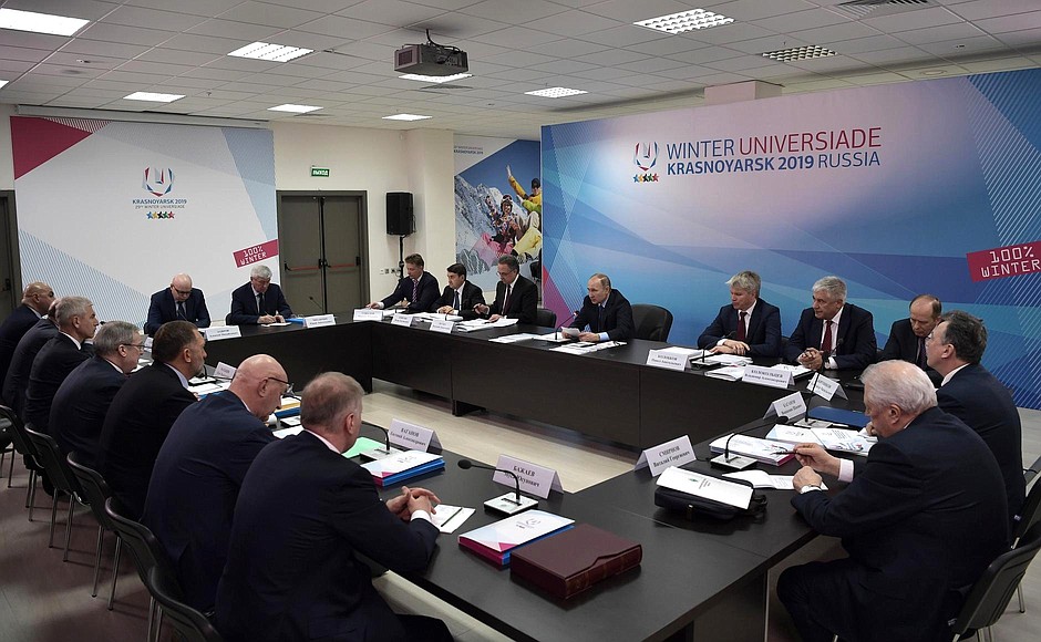 Meeting on preparations for the 29th Winter Universiade Krasnoyarsk 2019.
