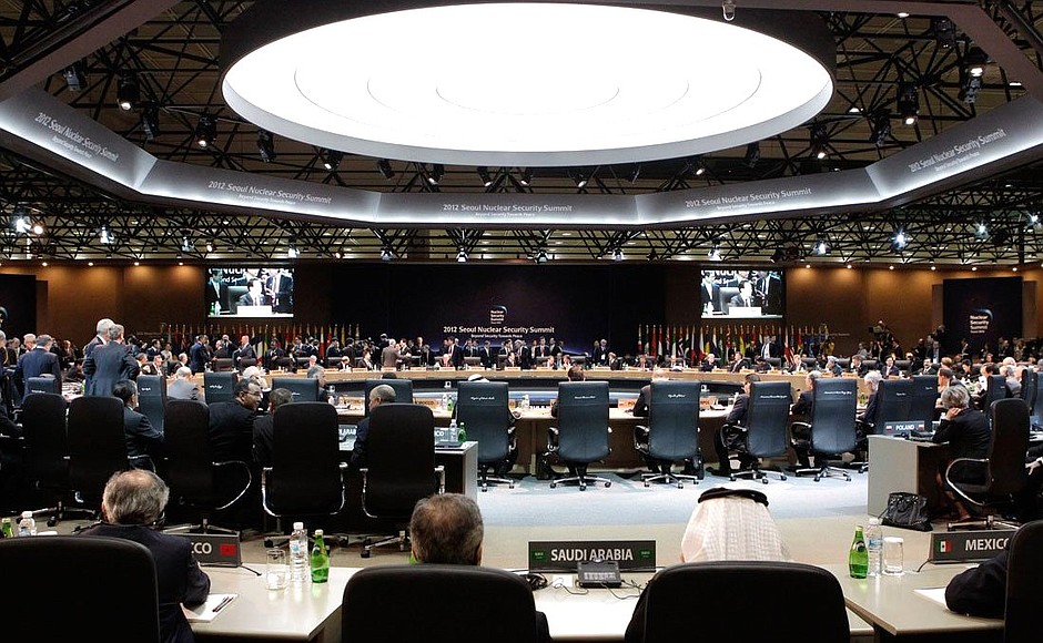 A working meeting of the Nuclear Security Summit.