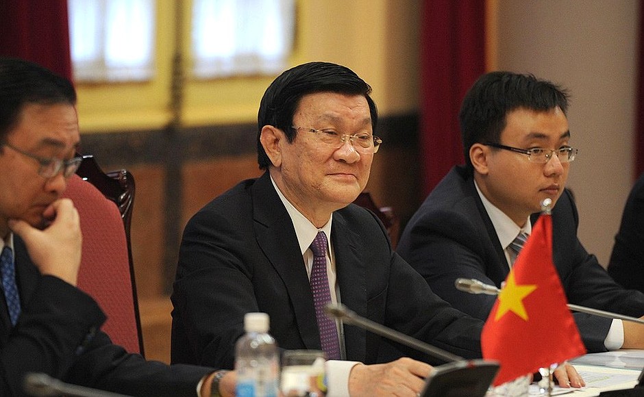 Russian-Vietnamese talks. President of Vietnam Truong Tan Sang.