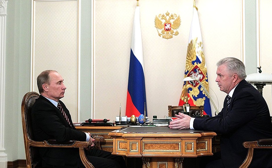 With Head of the Republic of Buryatia Vyacheslav Nagovitsyn.
