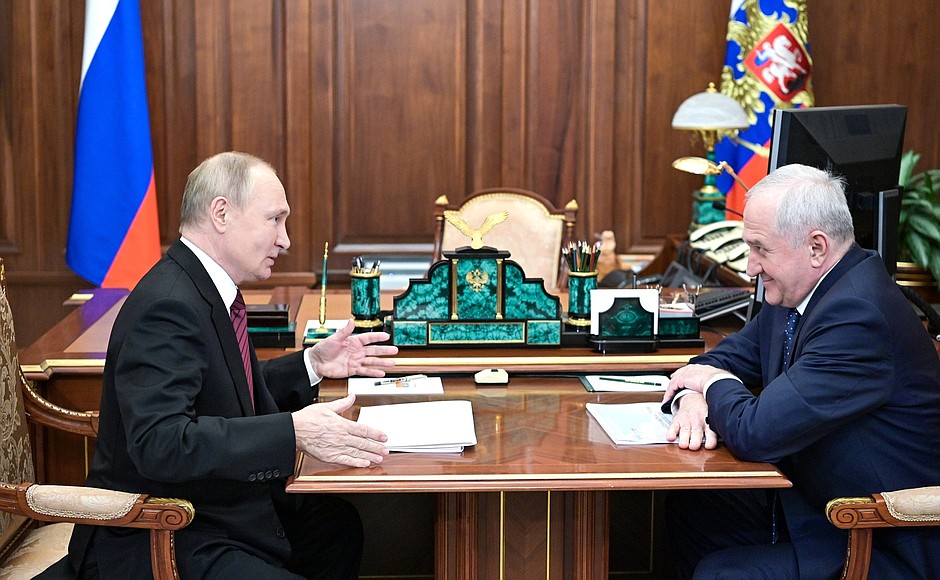 Meeting with Head of Federal Customs Service Vladimir Bulavin.