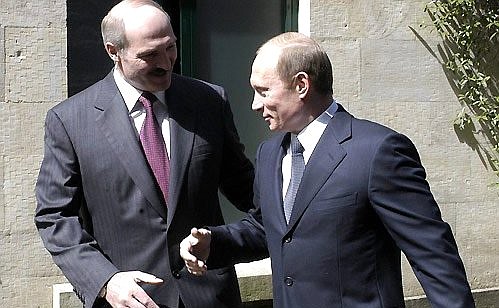 Before the meeting with President of Belarus Alexander Lukashenko.