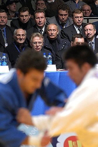 President Putin at the Russian President\'s Judo Cup tournament.