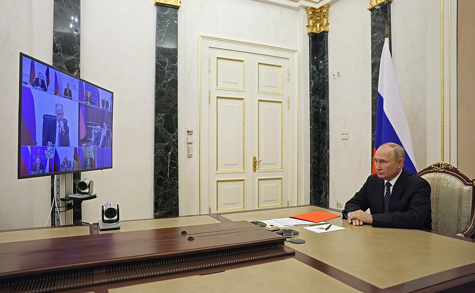 Meeting with permanent members of Security Council (via videoconference).