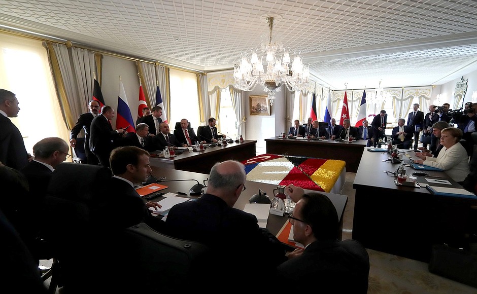 Встреча лидеров России, Турции, Германии и Франции.