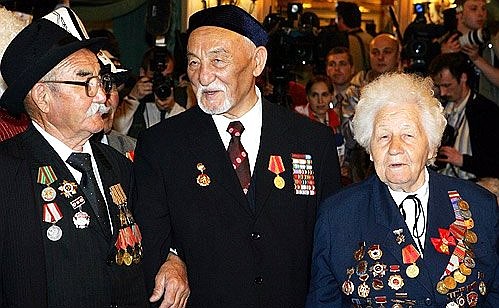 На праздничном концерте в честь ветеранов Великой Отечественной войны из России и стран СНГ.