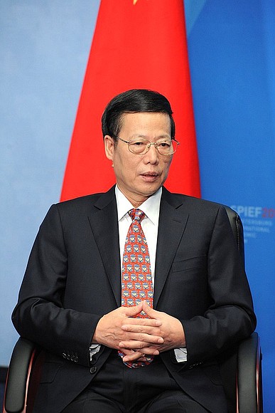 First Vice Premier of the State Council of the People's Republic of China Zhang Gaoli.