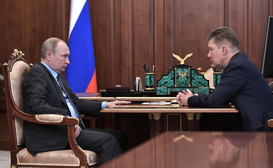 Meeting with Gazprom CEO Alexei Miller.
