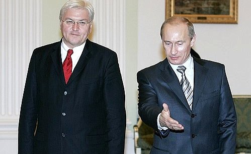 With German Foreign Minister Frank-Walter Steinmeier.