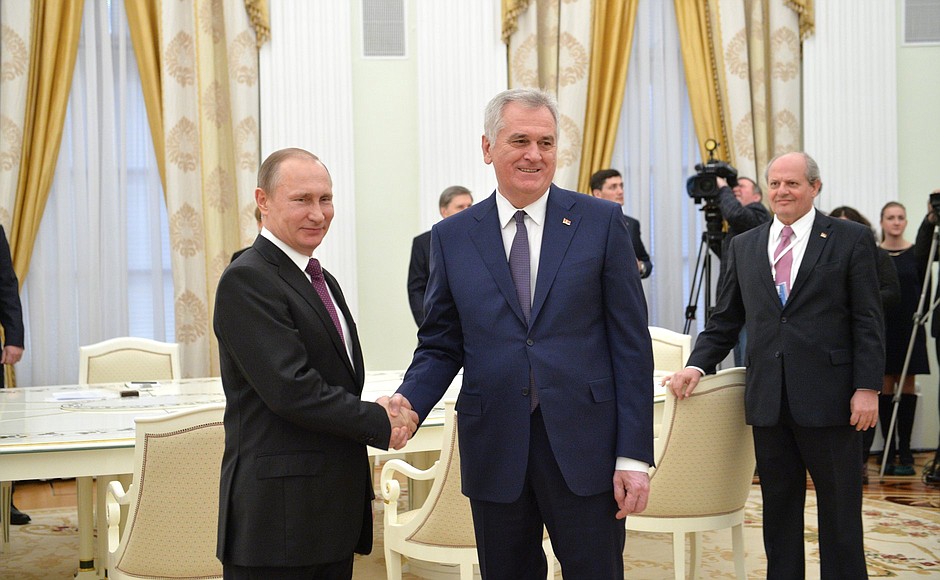 С Президентом Сербии Томиславом Николичем.