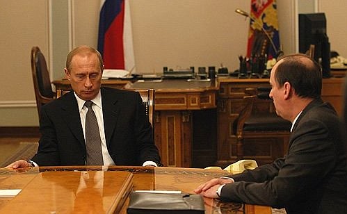 With Director of the Federal Security Service Nikolai Patrushev.