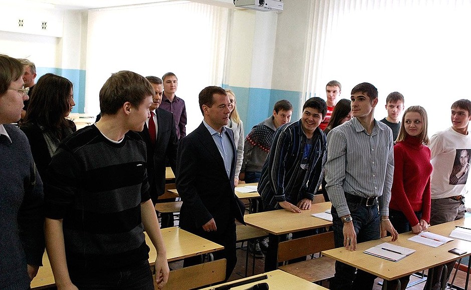 Meeting with Altai State University students.