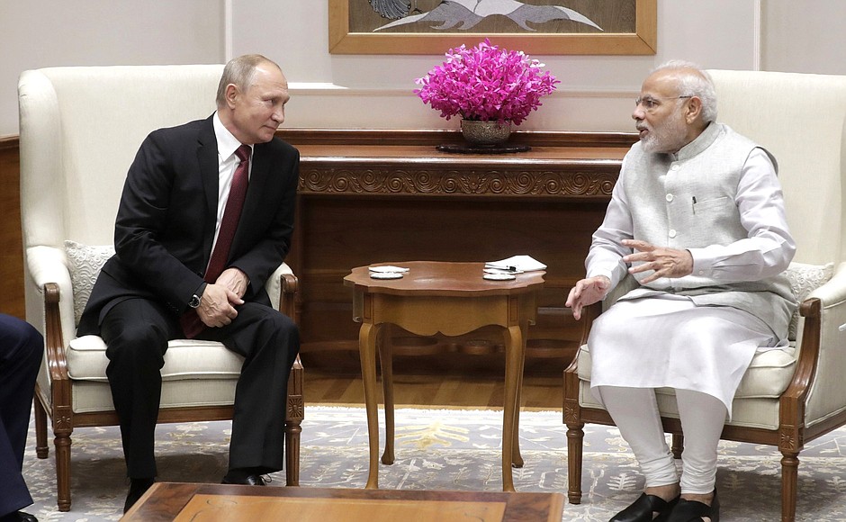 Беседа с Премьер-министром Индии Нарендрой Моди.