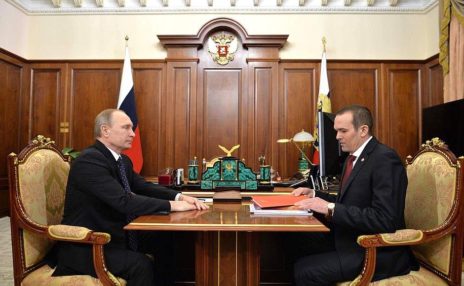 Рабочая встреча с Главой Чувашской Республики Михаилом Игнатьевым.