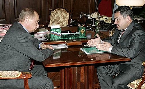 Рабочая встреча с губернатором Новгородской области Михаилом Прусаком.