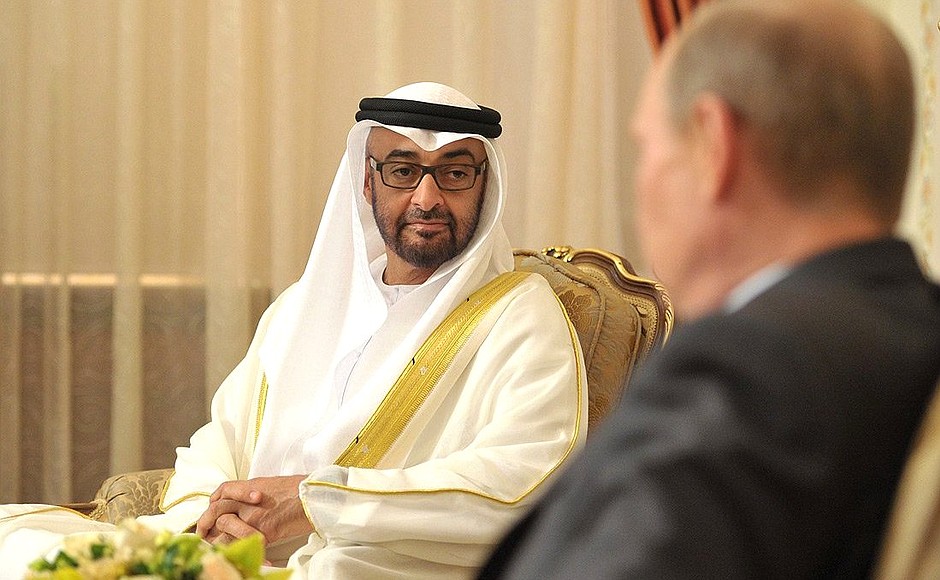 Meeting with Crown Prince of Abu Dhabi Mohamed bin Zayed Al Nahyan.