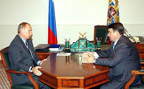 Meeting with Transport Minister Igor Levitin.