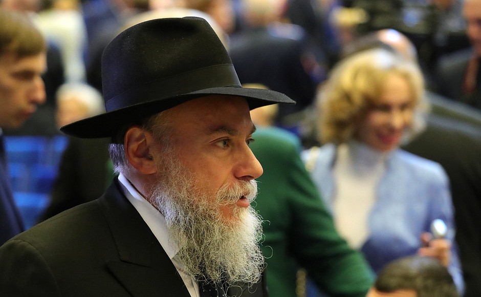 Before the plenary session of the World Russian People's Council. President of the Federation of Russian Jewish Communities Alexander Boroda.