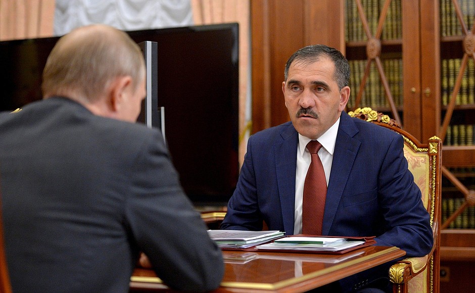 Working meeting with Head of Republic of Ingushetia Yunus-Bek Yevkurov.