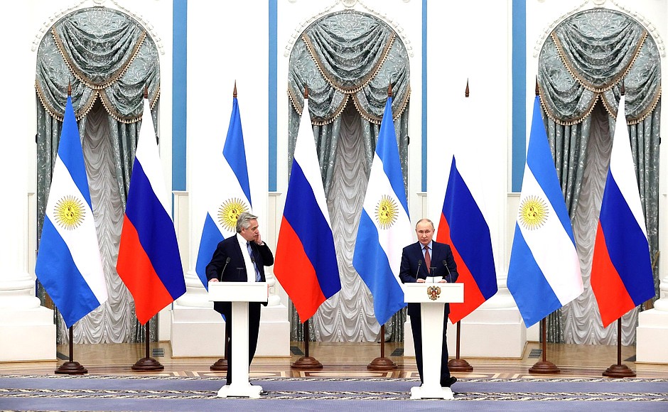Following Russian-Argentine talks, Vladimir Putin and Alberto Fernandez made statements for the press.