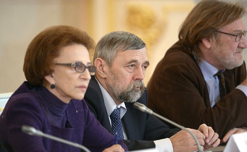 Meeting of the Council for Civil Society and Human Rights. Advisor to Constitutional Court Chairman Tamara Morshchakova, Chairman of the Board of the inter-regional non-political public organisation The General Lebed Peace Mission Alexander Mukomolov and Secretary of the Journalists’ Union of Russia national public organisation Leonid Nikitinsky.
