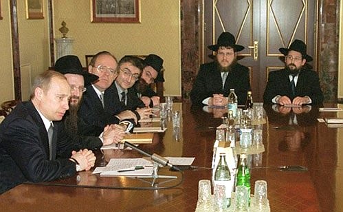 President Vladimir Putin meeting with spokesmen of Russian Jewish communities.