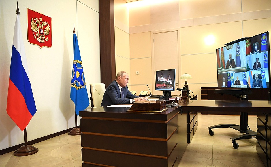During a meeting of the Collective Security Treaty Organisation’s Collective Security Council (held via videoconference).
