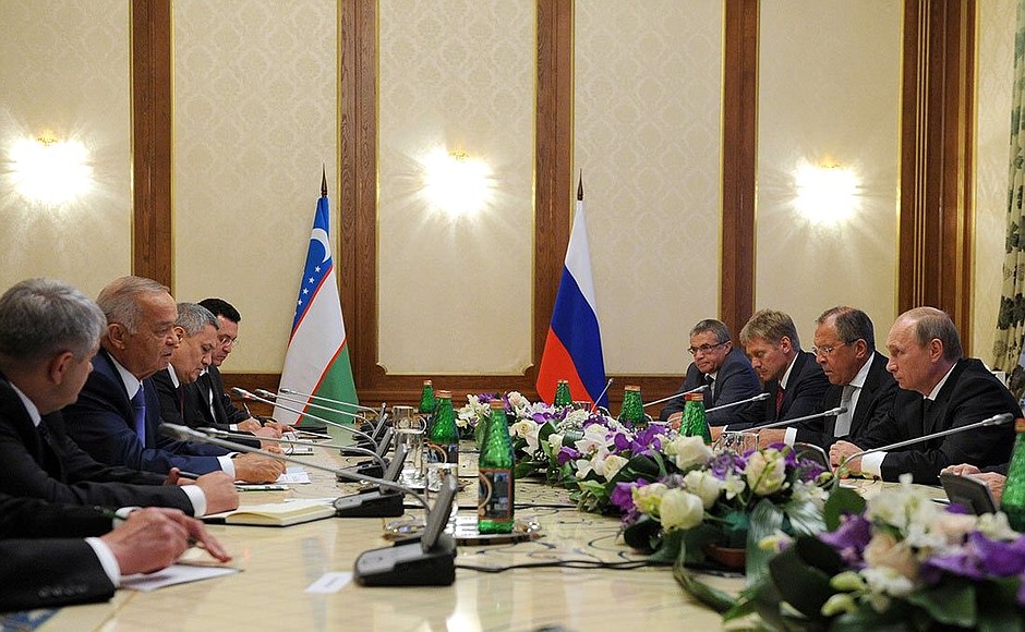 Meeting with President of Uzbekistan Islam Karimov
