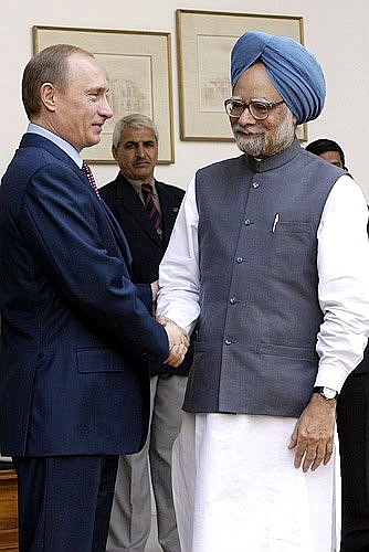 Meeting with Indian Prime Minister Manmohan Singh.