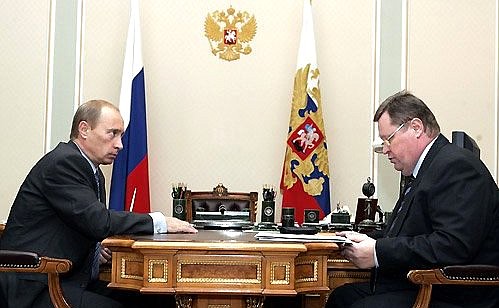 Рабочая встреча с Министром юстиции Владимиром Устиновым.