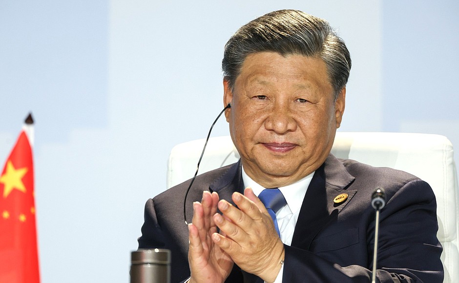 BRICS leaders made media statements. President of the People’s Republic of China Xi Jinping.