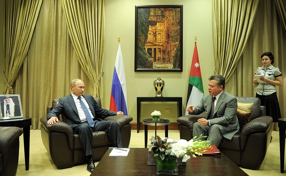 With King Abdullah II of Jordan.
