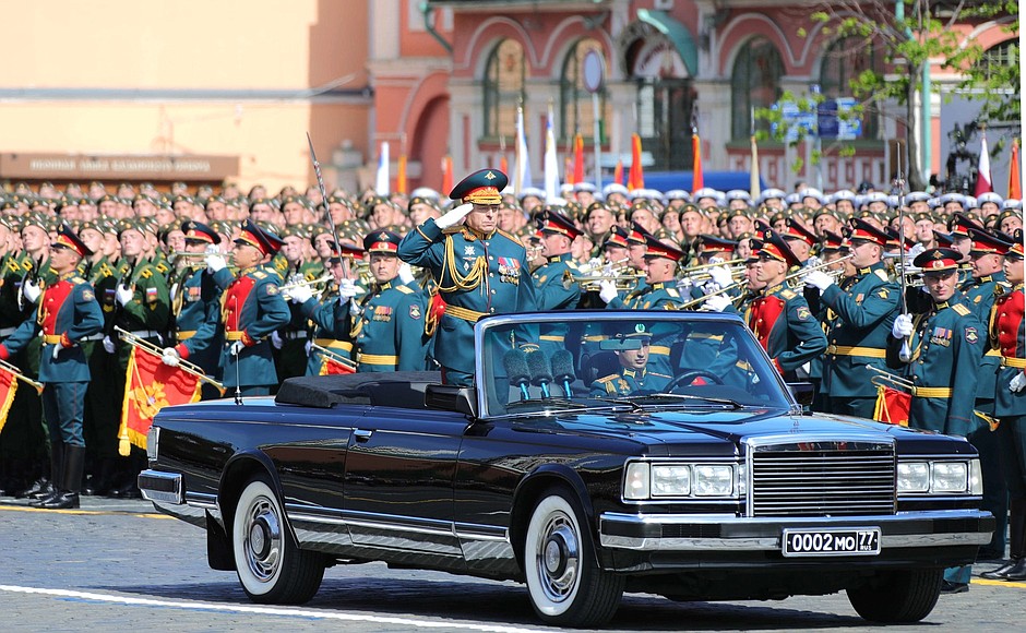 The military parade marking the 73rd anniversary of Victory in the 1941–45 Great Patriotic War. Commander of the parade Colonel General Oleg Salyukov.