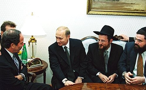 President Vladimir Putin meeting with the leaders of Jewish organisations.