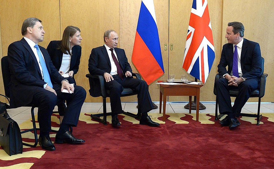 Meeting with Prime Minister of the United Kingdom David Cameron.