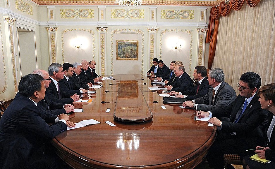 Meeting with members of CSTO Parliamentary Assembly.