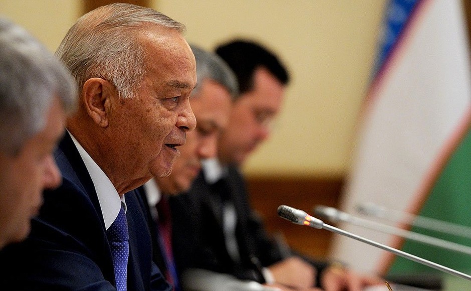 Meeting with President of Uzbekistan Islam Karimov.