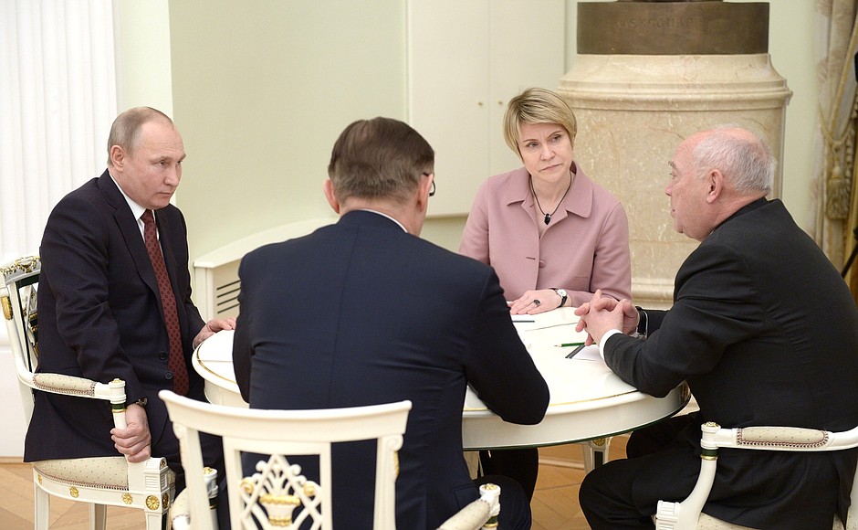 Meeting with Sergei Kogogin, Alexander Rumyantsev and Yelena Shmeleva.