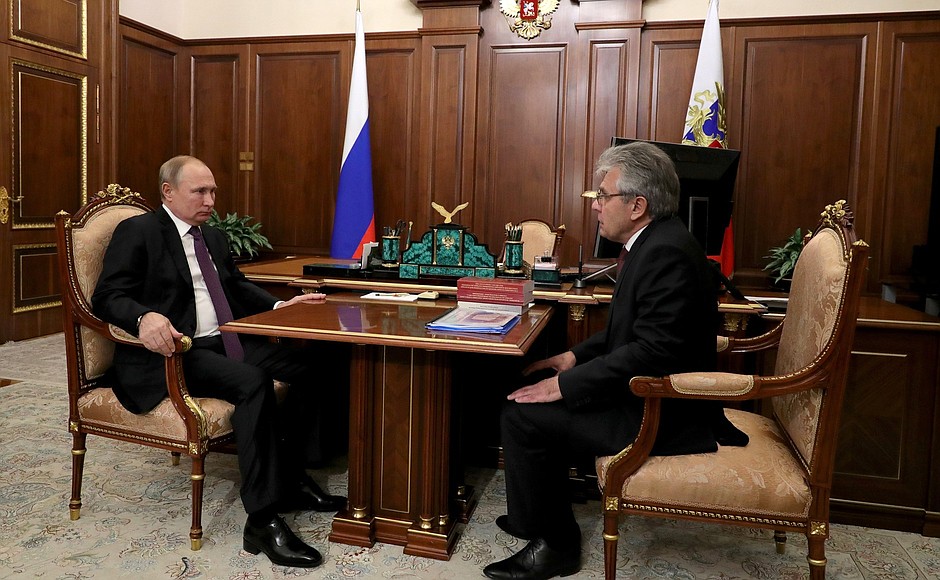 With President of Russian Academy of Sciences Alexander Sergeyev.
