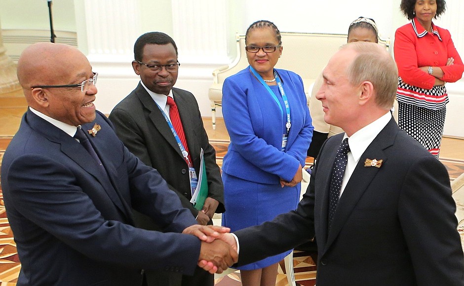 Встреча с Президентом ЮАР Джейкобом Зумой. Фото: may9.ru