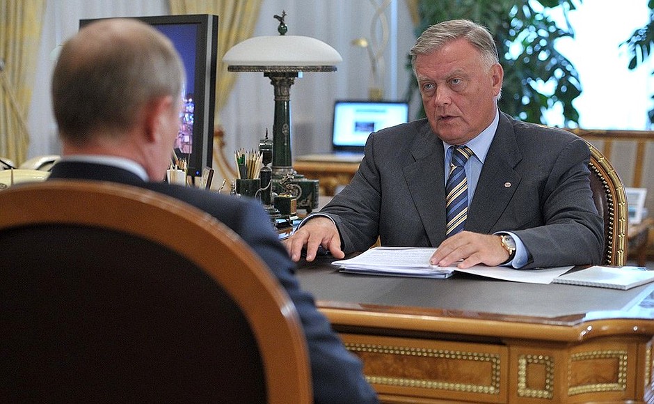 Встреча с президентом ОАО «Российские железные дороги» Владимиром Якуниным.