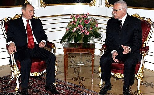 Беседа с Президентом Чехии Вацлавом Клаусом.
