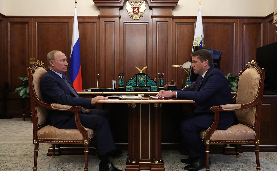 Meeting with Deputy Minister of Agriculture and Head of Federal Agency for Fishery Ilya Shestakov.