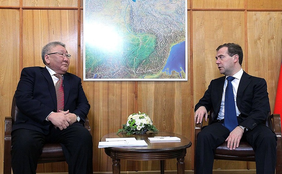 С Президентом Республики Саха (Якутия) Егором Борисовым.