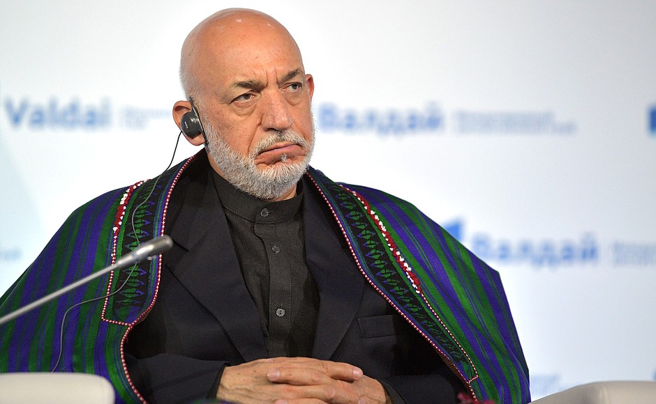 Former President of the Islamic Republic of Afghanistan Hamid Karzai at the meeting of the Valdai International Discussion Club.