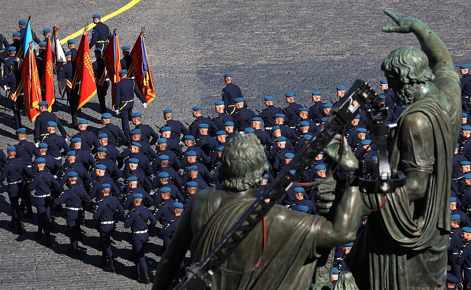 Before the military parade to mark the 78th anniversary of Victory in the Great Patriotic War.