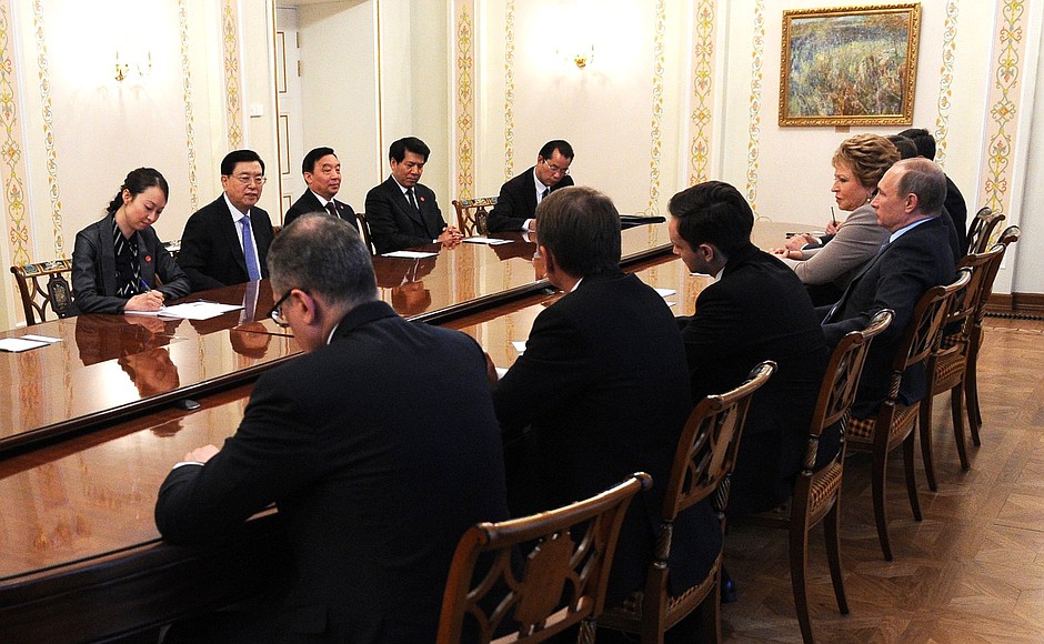 Встреча с Председателем Постоянного комитета Всекитайского собрания народных представителей Чжан Дэцзяном.