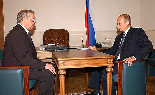 President Putin with Konstantin Totsky, the Russian ambassador to NATO.