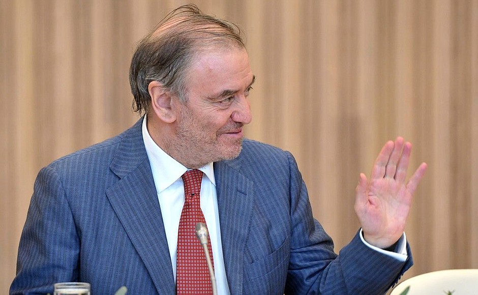 Mariinsky Theatre’s artistic director Valery Gergiev during meeting with members of the Theatre’s Board of Trustees.